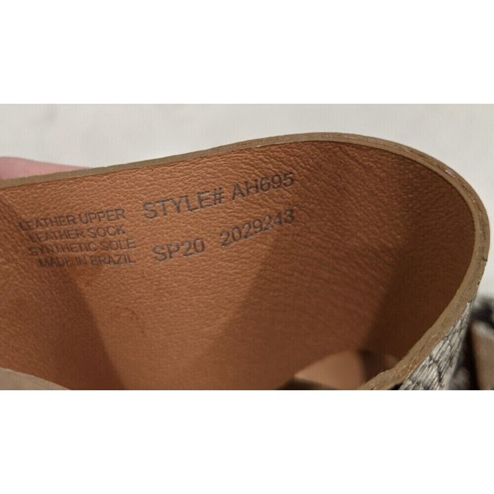 NWOT~Madewell Kiera Mule Sandal Sz 9 Slip On Snake Embossed Leather Block Heel - Picture 8 of 10